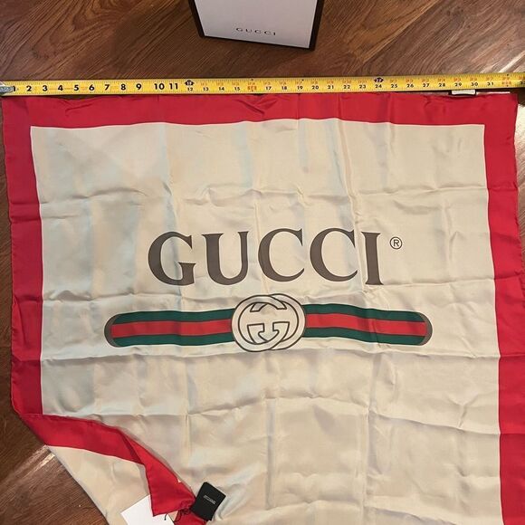 Gucci Silk Wrap Scarf Shawl - Picture 7 of 8